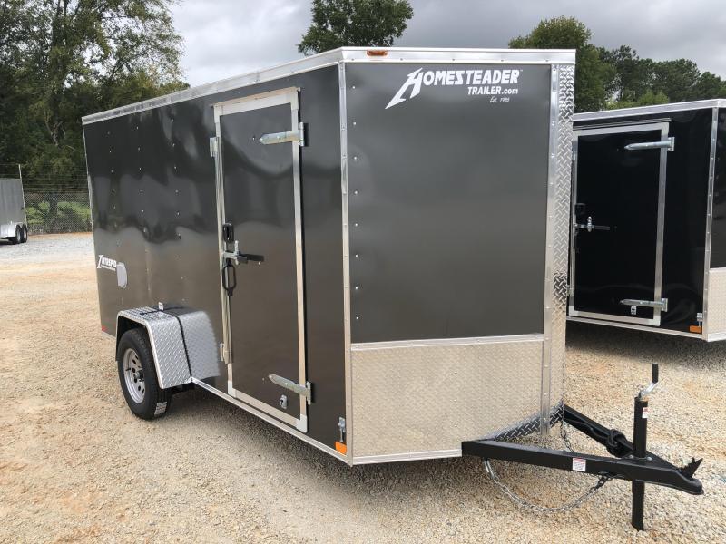 2022 Homesteader 6 x 12 Intrepid Single Axle Enclosed Cargo Trailer - Charcoal with RV Lock 2022 Homesteader 6 x 12 Intrepid Single Axle Enclosed Cargo Trailer - Charcoal with RV Lock