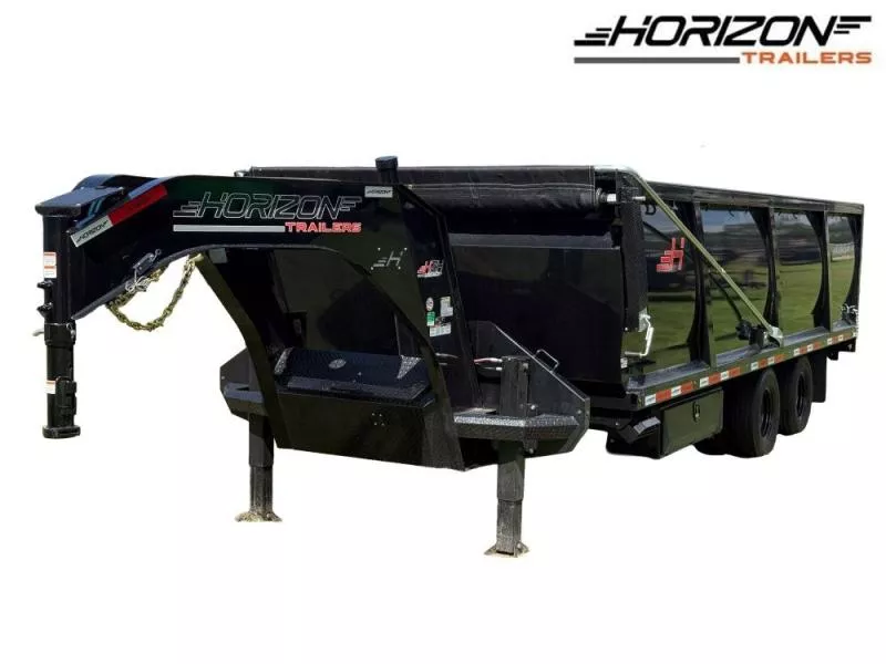 2025 20' HZH GN Dump Trailer w/ 4' Walls (2) 12k Axles, 3-Way Door, Hydraulic Jacks