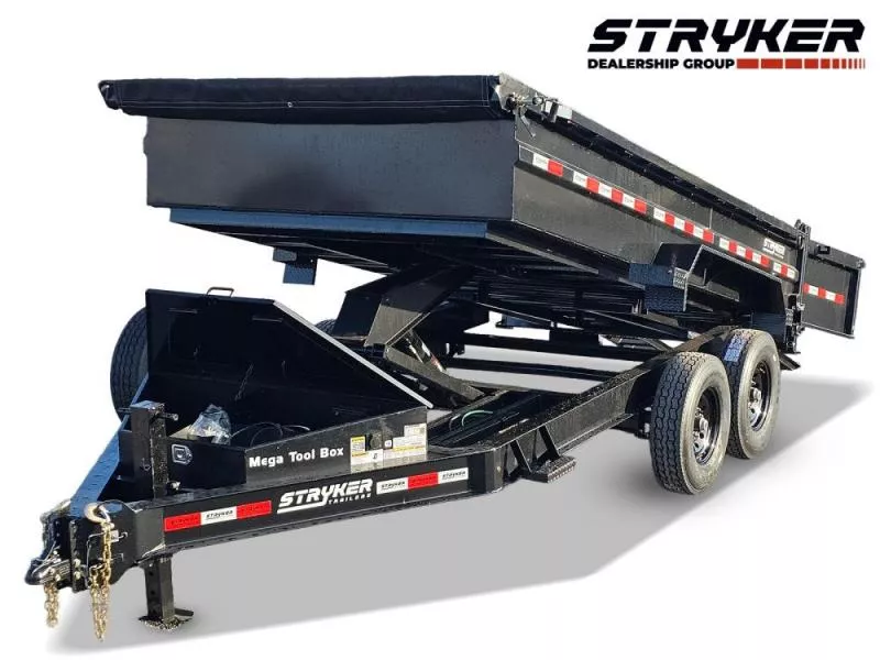 2025 14' Stryker SDT Bumper Pull Dump Trailer 24" Side Walls-(2) 7k Axles 003779