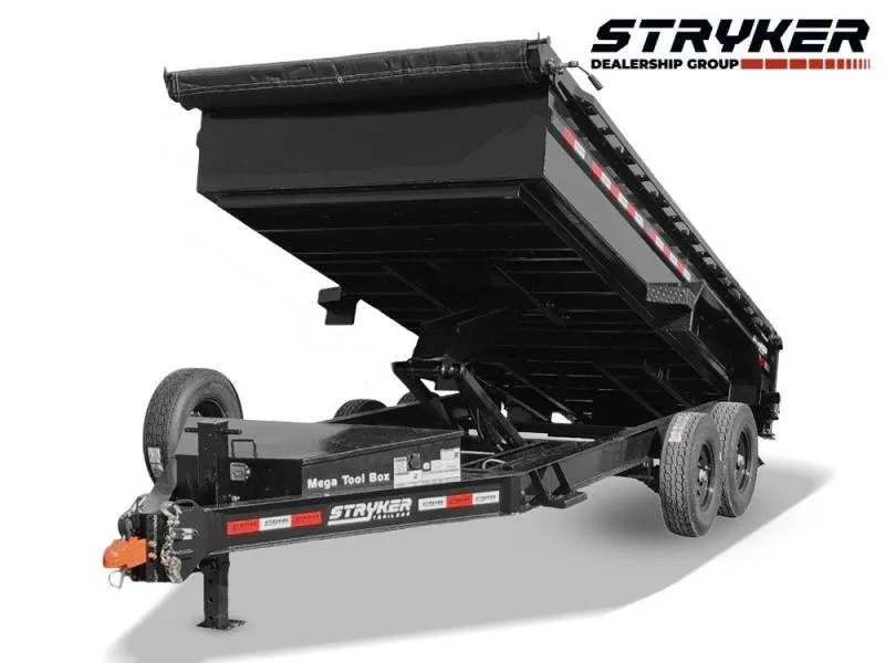 2026 16' Stryker SDT Bumper Pull Dump Trailer 24" Side Walls-(2) 7k Axles 003778