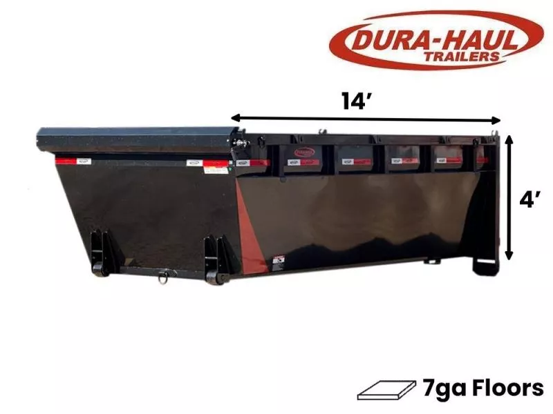 2025 14' DH Roll Off Bin 4' Walls-Black-#8899-04 899-04