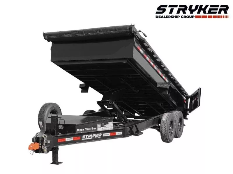 2025 16' Stryker SDT Bumper Pull Dump Trailer 24" Side Walls-(2) 7k Axles 003778
