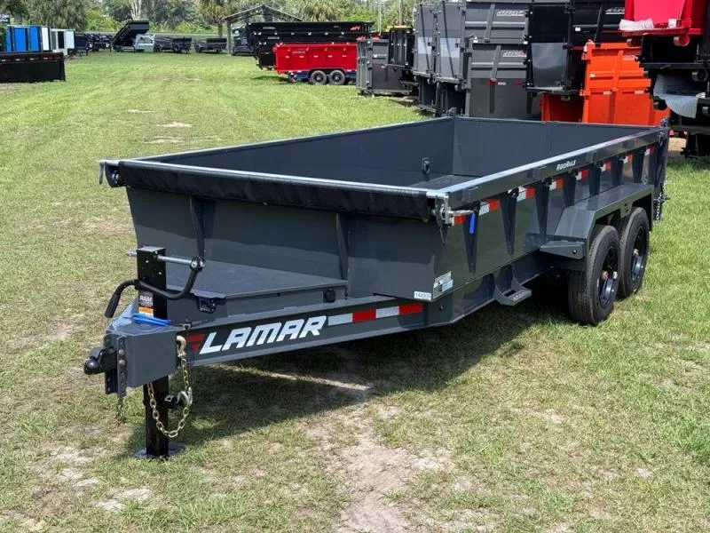 2025 16' Low-Pro Dump Trailer-8K Axles 10 Ply Tires-24" Sides