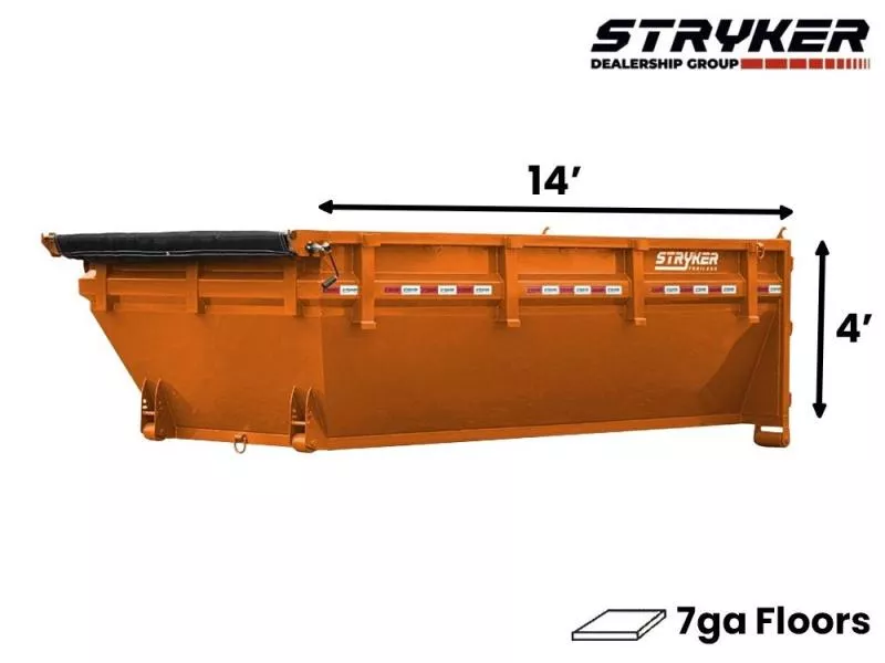 2025 14' Stryker Roll Off Bin-4' Side Walls 1389
