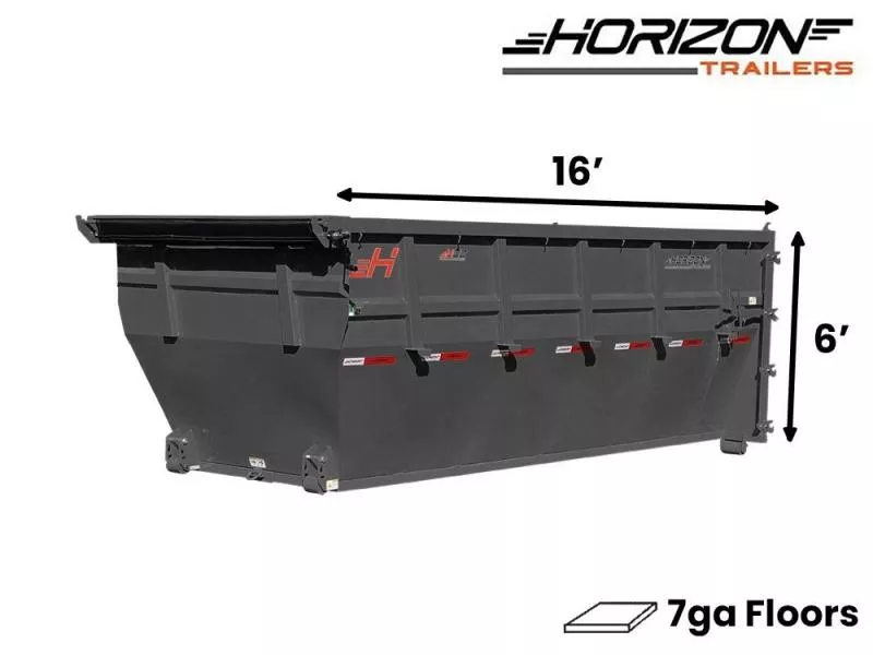 2025 16' HDZ Roll Off Bin 6' Wall + Tarp