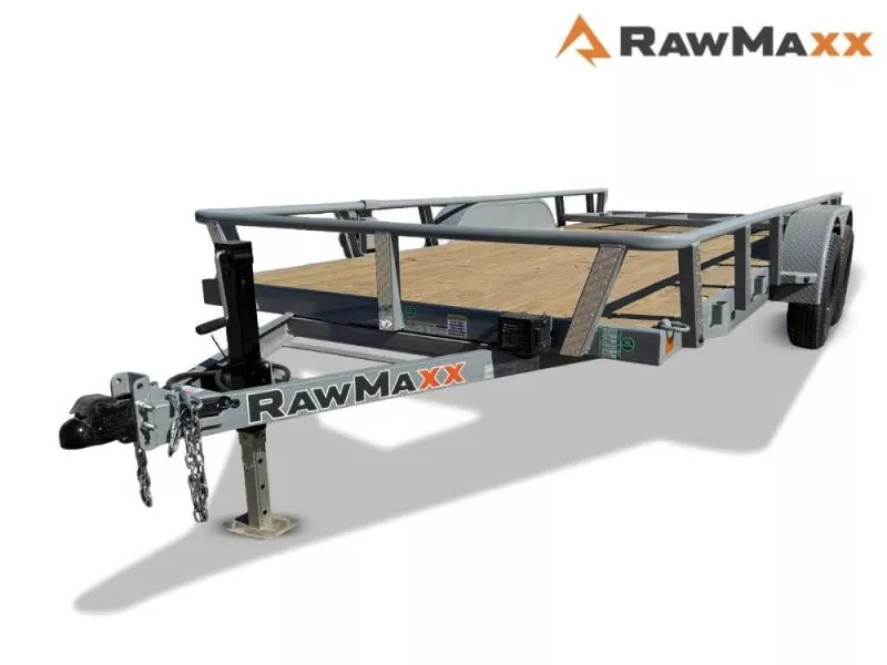 2026 16' UTX Bumper Pull Utility (2) 3.5k Axles, 4' Mesh Flip Ramp 128476