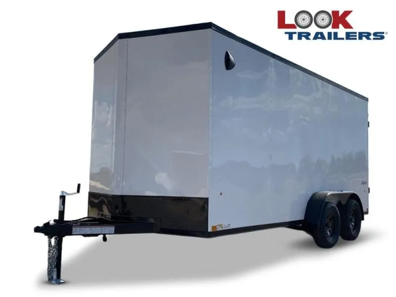 2026 7 x 16 Look Trailers ST DLX Flat Top V Nose Enclosed Trailer-(2) 3.5k lb Axles TU4793
