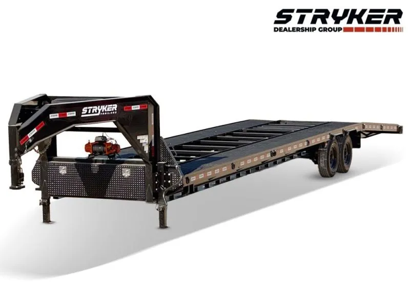 2026 40' Mesh Deck (2) 8k Axles-12k GVWR Derated-14 Ply Tires w/Spare-10' Aluminum Ramps-Warrior W 3491