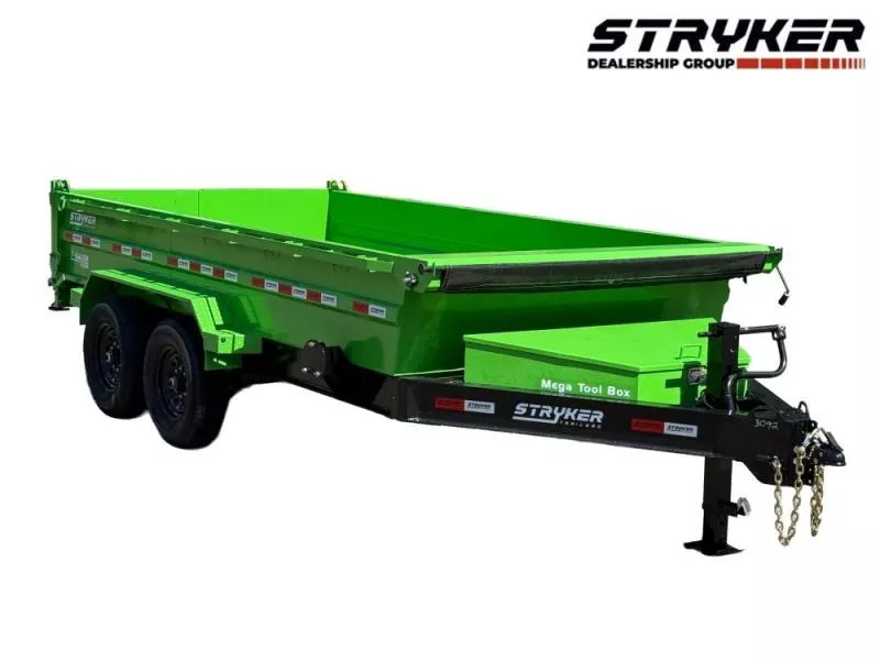 2025 14' SDT Dump Trailer 24" Side Walls-521 Scissor Lift-3 Way Gate