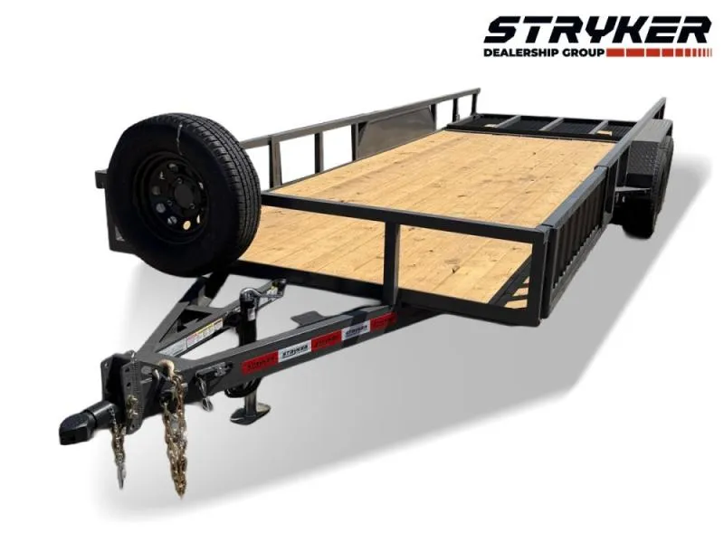 2026 20' Utility Trailer (2) 5.2K Axles, 83" Wide, Side Ramps and 4' Gate 4149
