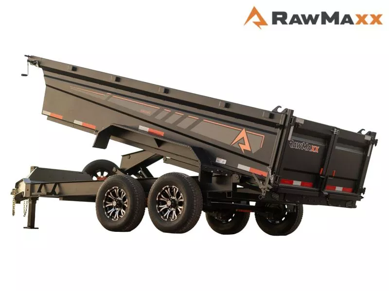 2024 RawMaxx GDX Knight 3D Bumper Pull Dump Trailer
