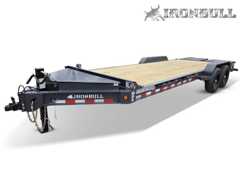 2026 22' Iron Bull EWB Bumper Pull Equipment Trailer Mega Ramps-(2) 7,000 lb Axles 112609