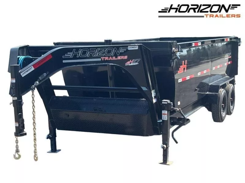 2026 16' HZ7 GN Dump 48" Sides-8K Axles-12 Ton Telescopic Lift-14 Ply Tires, 2 Speed Jackk 012161