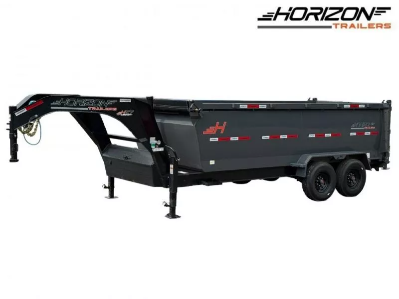 2025 16' HZ7 GN Dump 48" Sides-8K Axles-12 Ton Telescopic Lift-14 Ply Tires, 2 Speed Jack