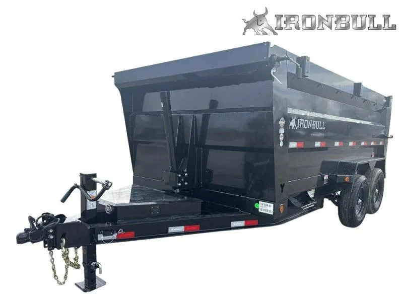 2026 14' x 83" Iron Bull DTB Bumper Pull Dump Trailer 48" Side Walls-(2) 7,000 lb Axles, Telescopic 110771