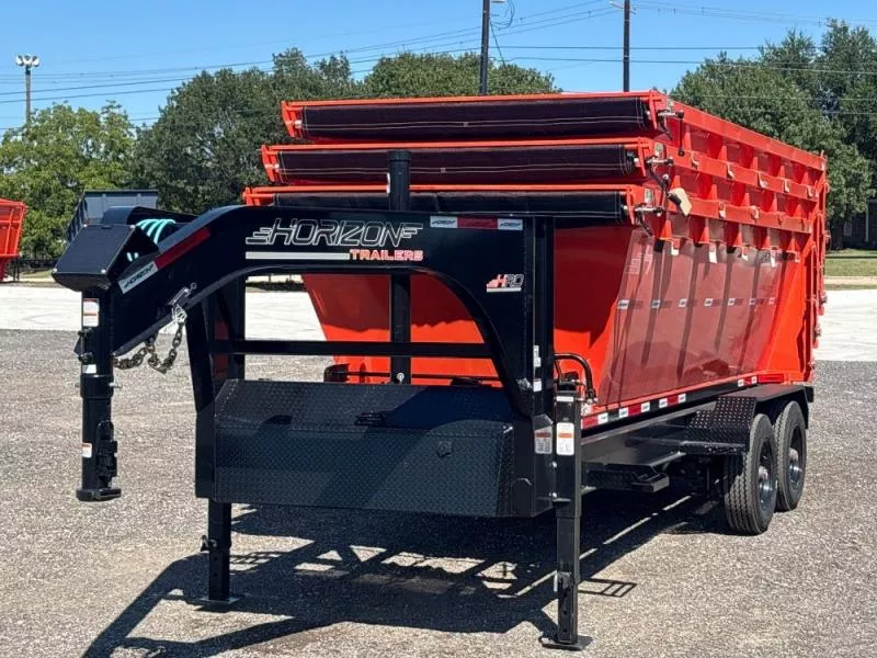 2025 Horizon 16' HRD GN Roll off Bundle (2) 10k Axles + 3 Bins w/ 4' Walls 010087