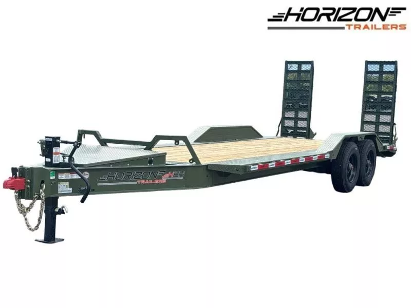 2025 22' HEH Equipment Trailer (2) 10K Axles, Drive Over Fenders, 3' Dove W/Stand Up Ramps