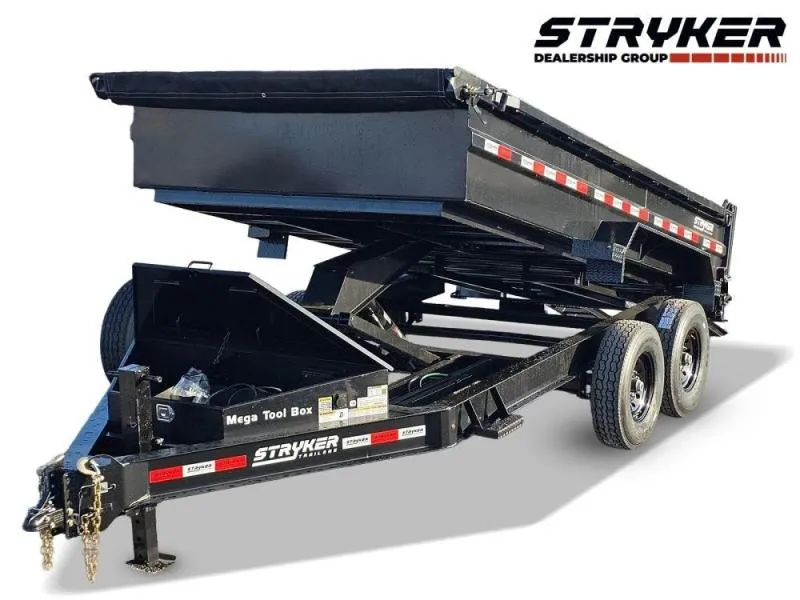2025 14' Stryker SDT Bumper Pull Dump Trailer 24" Side Walls-(2) 7k Axles 003779