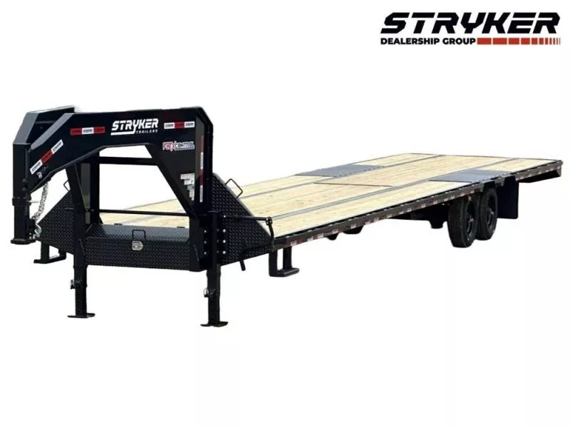 2025 40' Hotshot Elite Gooseneck SD 10k Axles-Derated 12k GVWR-18ply Tires & Spare & 10' Aluminum Ram