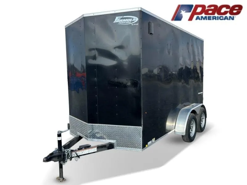 2026 6 x 12 Traverse DLX Flat Top V Nose (2)-3500 lb Axle 126347