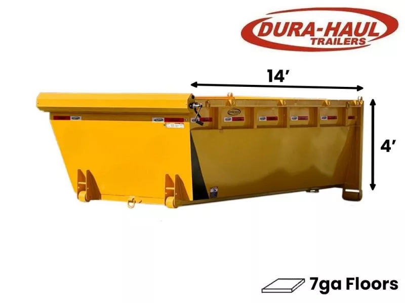 2026 14' Roll Off Bin-4' Side Wall-7 Gauge Floor 085-3