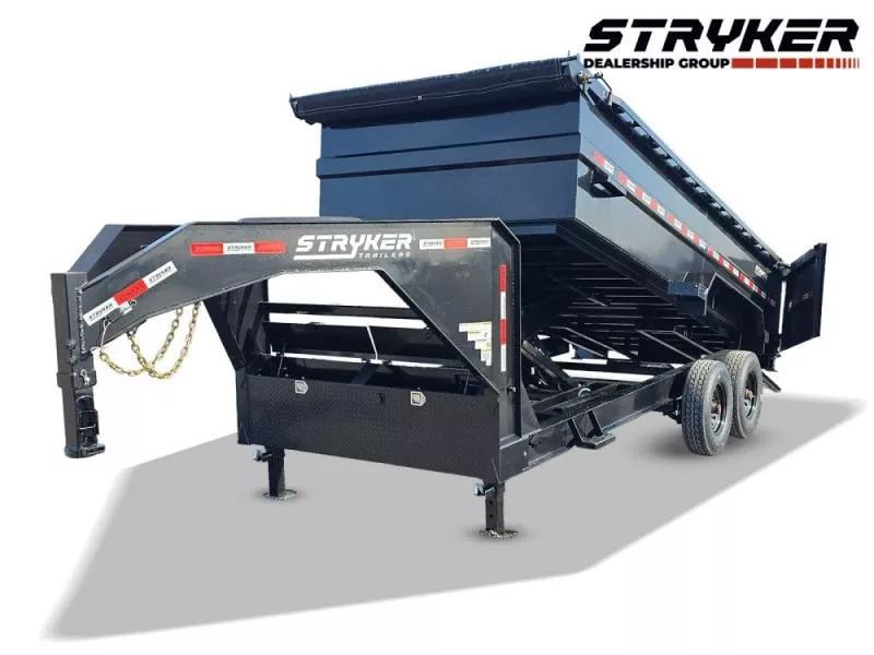 2026 16' Stryker SDT Gooseneck Dump Trailer 36" Side Walls-(2) 8k Axles 003775
