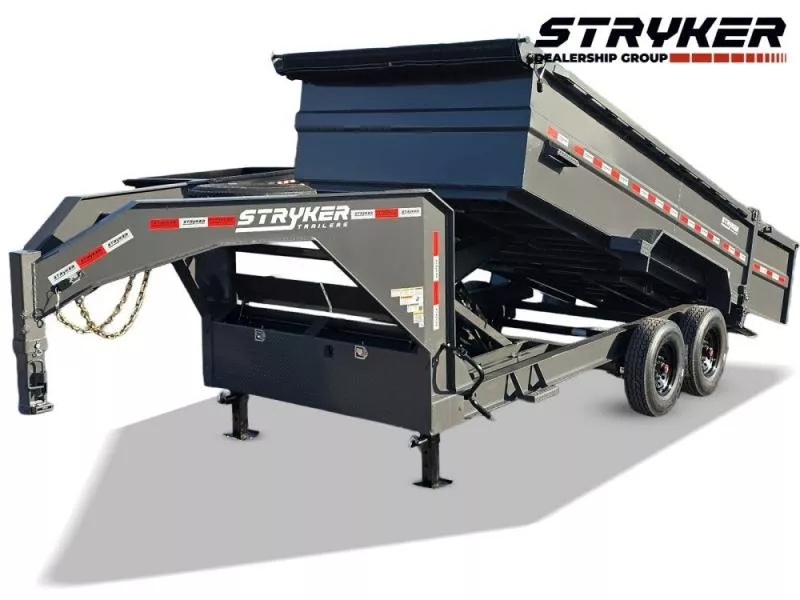 2026 14' Stryker SDT Gooseneck Dump Trailer 36" Side Walls-(2) 8k Axles 003776