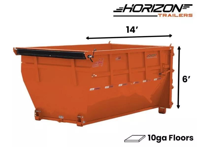 2025 14' HDZ Roll Off Bin 6' Wall + Tarp 009960