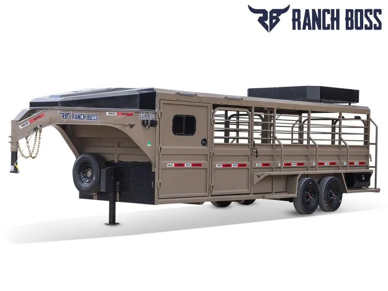 2024 Ranch Boss Full Top Gooseneck Livestock Trailer