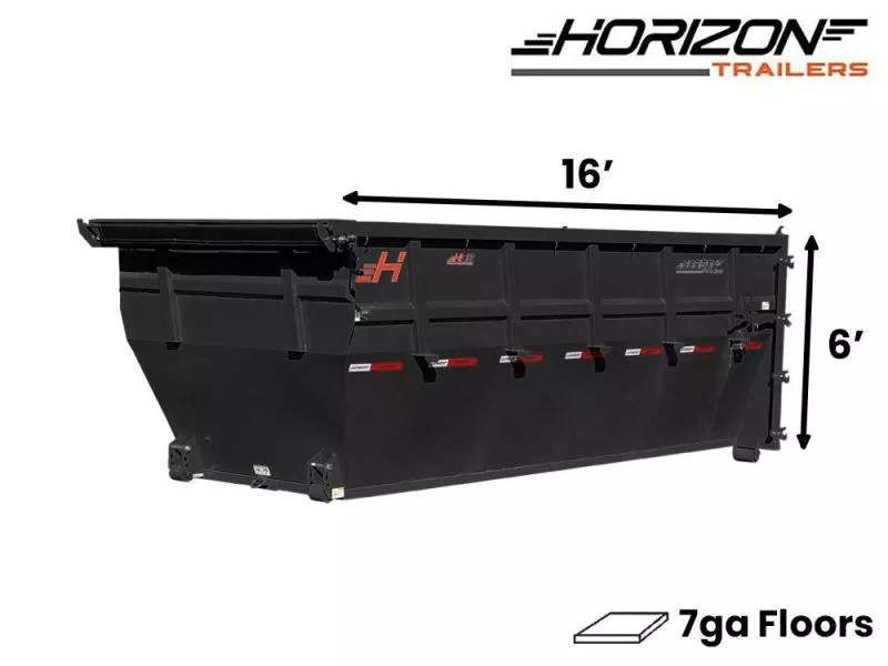 2025 16' HDZ Roll Off Bin 6' Wall + Tarp