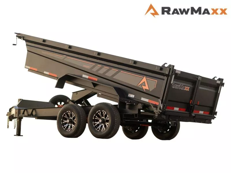 2024 RawMaxx GDX Knight 3D Bumper Pull Dump Trailer