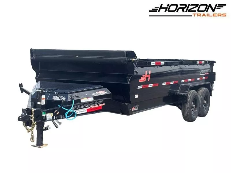 2025 16' LZ7 Dump Trailer 38" Walls-Scissor Lift-14K GWVR-14ply Tires-3 Way Door-Ramps