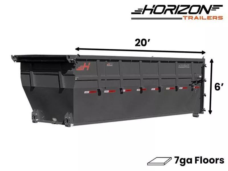 2024 20' HDZ Roll Off Bin 6' Walls-Ash Gray-#HDZ0004632 4632