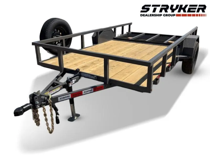 2026 12' Utility Trailer (1) 3.5K Axle, 77" Wide 4' Gate 4160