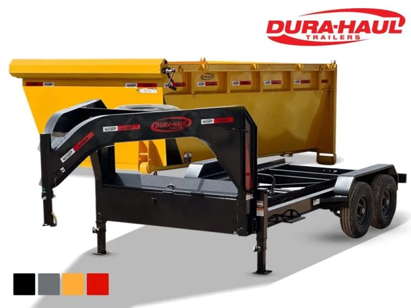 2026 Dura Haul 16' GN Roll Off Bundle (2) 7k Axles + Bin 4' Walls KOGN16
