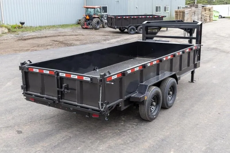 2026 16' Stryker SDT Gooseneck Dump Trailer 24" Side Walls-(2) 7k Axles 003552