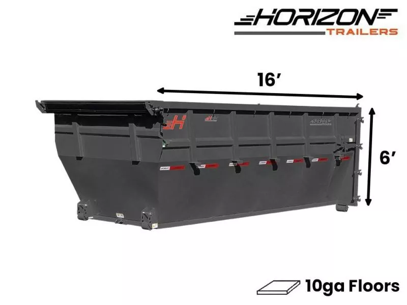 2025 16' HDZ Roll Off Bin 6' Wall + Tarp