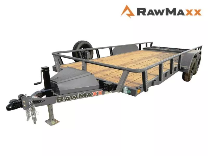 2026 16' UTX Bumper Pull Utility (2) 3.5k Axles, 4' Mesh Flip Ramp 128509