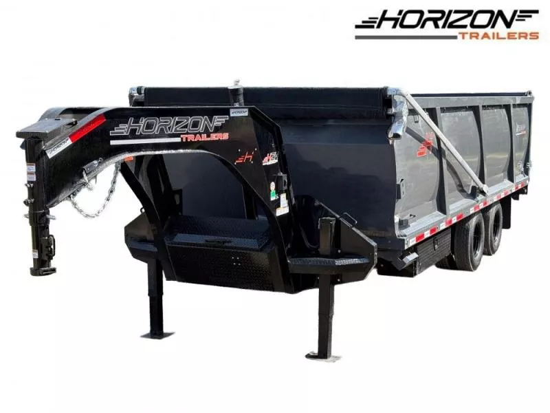 2026 20' HZH GN Dump Trailer w/ 4' Walls (2) 10k Axles, 3-Way Door, Hydraulic Jacks