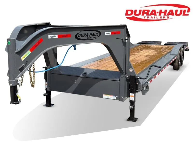 2026 32' Dura-Hual EKH Gooseneck Equipment Trailer Drive Over Fenders Mega Ramps-(2) 10K Axles 010795