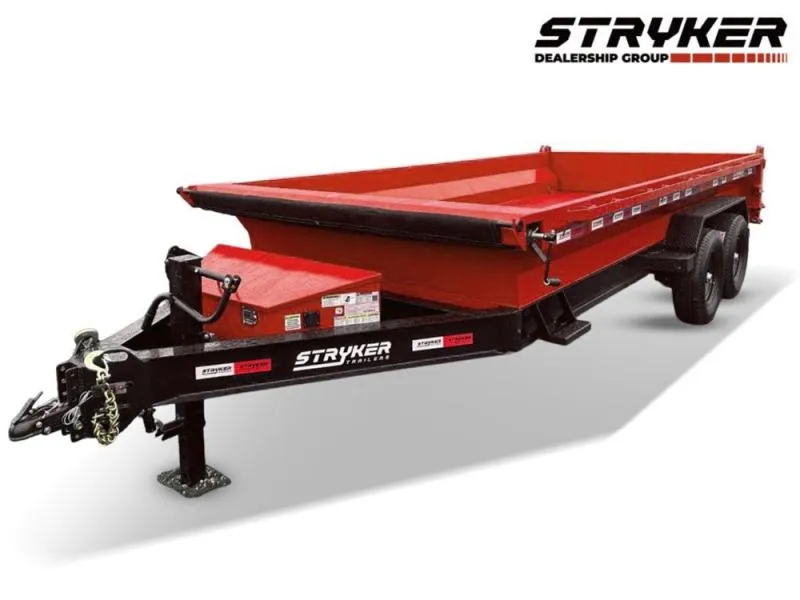 2025 16' Stryker EDT Bumper Pull Dump Trailer 20" Side Walls-(2) 7k Axles 4051