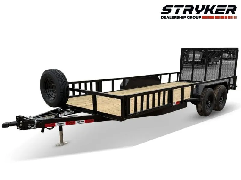 2026 18' Utility Trailer (2) 5.2K Axles, 83" Wide, Side Ramps and 4' Gate 003799