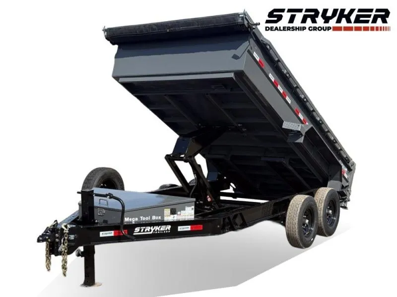 2026 14' Stryker SDT Bumper Pull Dump Trailer 24" Side Walls-(2) 7k Axles 004313