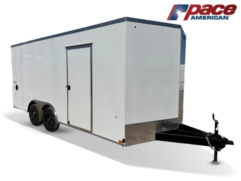 2026 8.5 x 18 Outback DLX Flat Top V Nose Car Hauler-(2) 5200 lbs Axles 137696