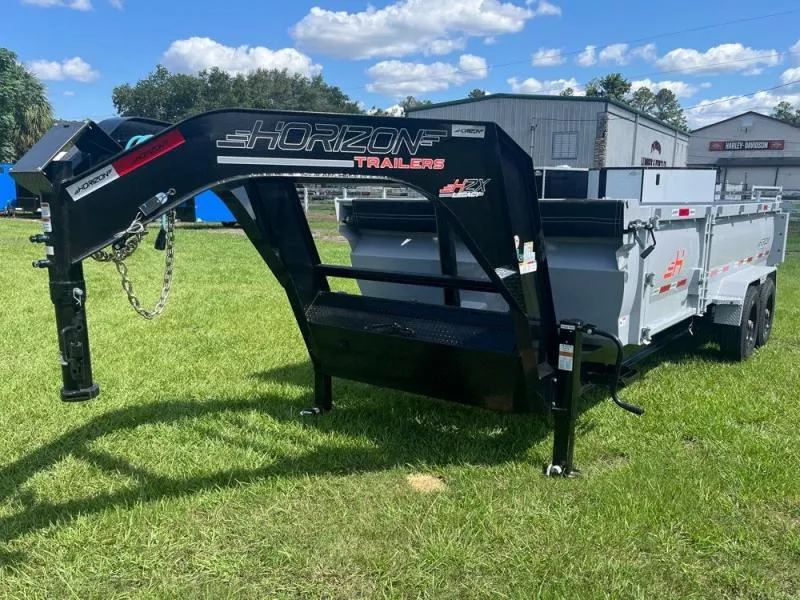 2025 18' HZX Dump Trailer (2) 10k Axles 36" Sides-Side Door 10660