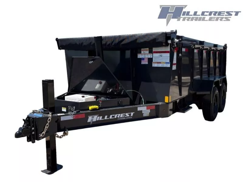 2025 14' Dump Trailer BP 40" Side Walls-Telescopic lift-8k Axles-Hydraulic Jack 000803