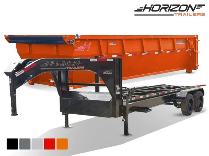 2026 Horizon 20' HRD GN Roll off Bundle (2) 10k Axles + Bin 4' Walls D20104