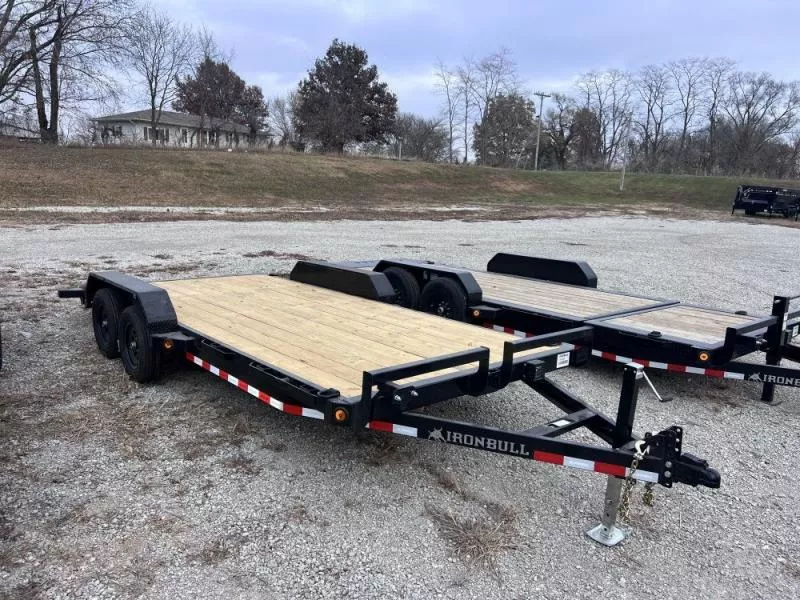 2026 18' Iron Bull EWB Bumper Pull Equipment Trailer Mega Ramps-(2) 3,500 lb Axles 109084