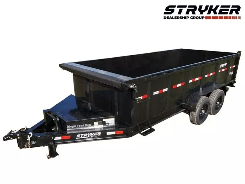 2025 16' SDT Dump Trailer 36" Side Walls-620 Scissor Lift-3 Way Gate