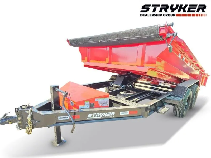 2025 12' Stryker EDT Bumper Pull Dump Trailer 20" Side Walls-(2) 7k Axles 4057